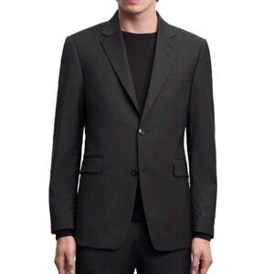 TIGER OF SWEDEN Justins Wool Blend Two Buttons Black‎ Blazer Sz See Measurements